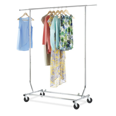 Mcnaughton Metal Adjustable Rolling Clothing Rack