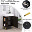 Petit meuble-lavabo de 21,6 pouces avec rangement à gauche, lavabo en céramique-118320796