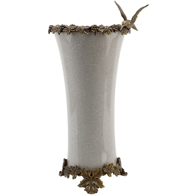 Vase en porcelaine blanche Crackle