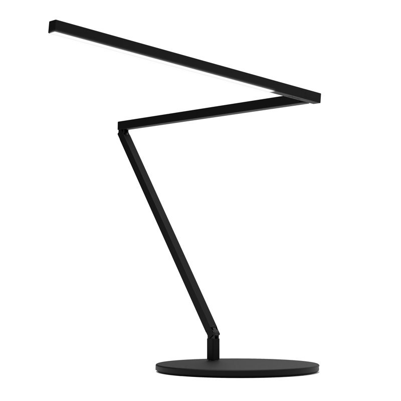 Lampe de bureau Z-Bar Gen 4 avec base de bureau, Noir mat, H 15,8 po x l 32 po x P 8,8 po, 5000 K