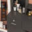 Hervey Salon Barber Station, Hair Styling Station with 2 Drawers, Storage Cabinet, 4 Shelves, Hair Dryer Holes-108787299