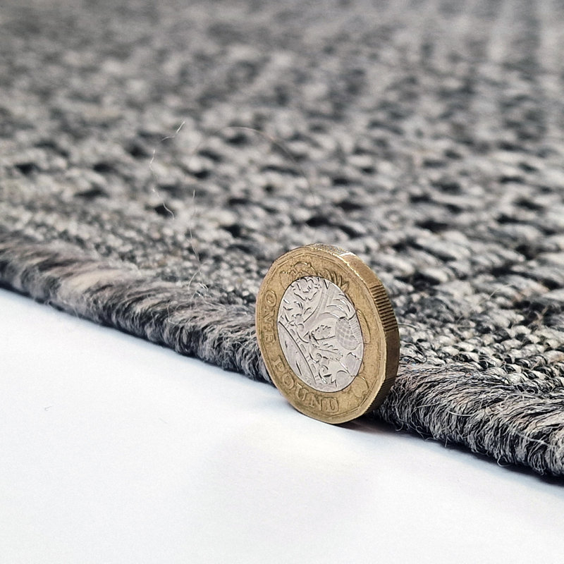 Non Slip Plain Solid Rug Flat Weave Kitchen Living Room Carpet, Grey, Rectangle 160 x 225 cm