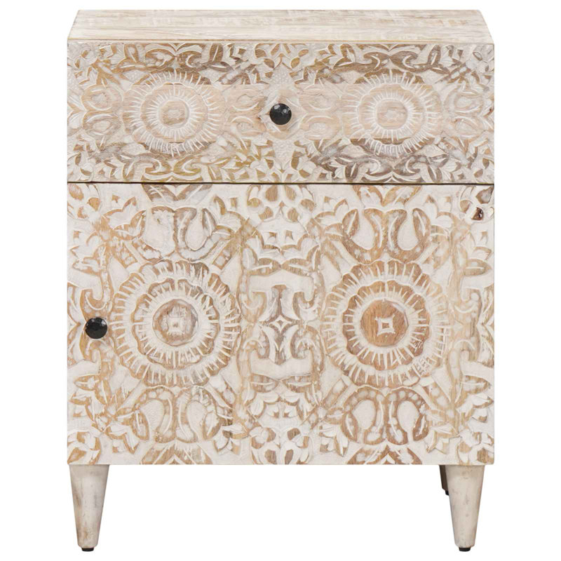 50cm W Solid Wood Bedside Table