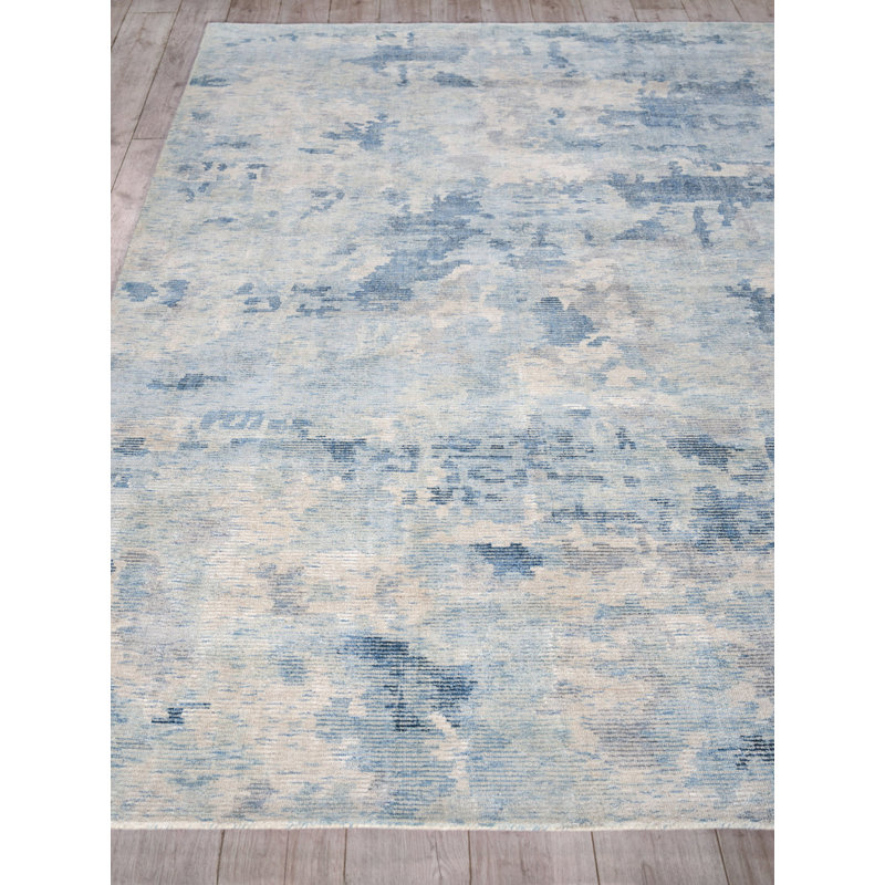 Mineral Abstract Area Rug in Blue, Rectangle 8' x 10'