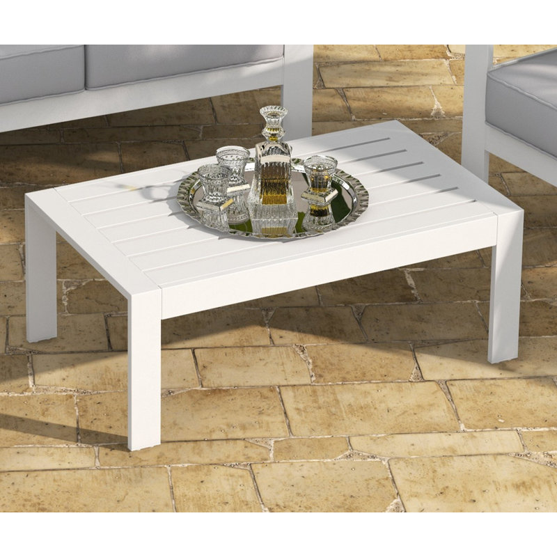 Table basse de patio, Blanc