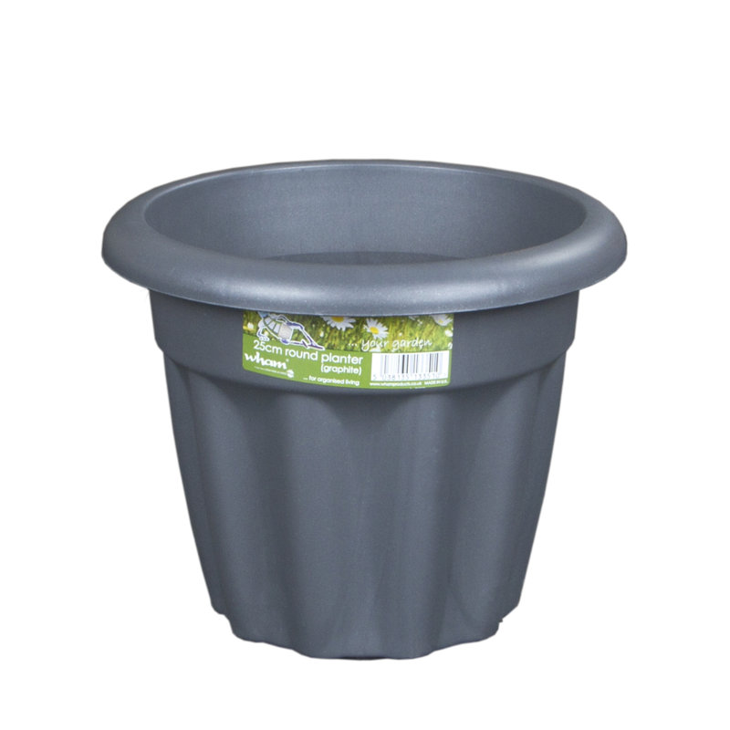 Wham Vista Round Planter Pack of 5, Terracotta, 3, 30.5cm H x 40cm W x 40cm D