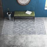 Holtby Southwestern Hand-Woven Flatweave Charcoal/Ivory Area Rug