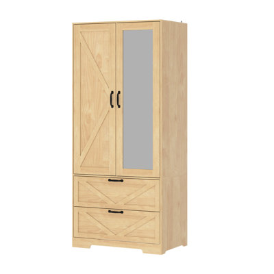 Armoire penderie 72 "avec miroir et tiroirs