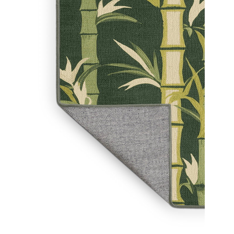  Tapis hawaïen lavable en bambou, Carré 3 pi