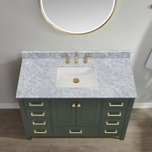 60 Inch Carrara Marble Backsplash For Bathroom Vanity Top