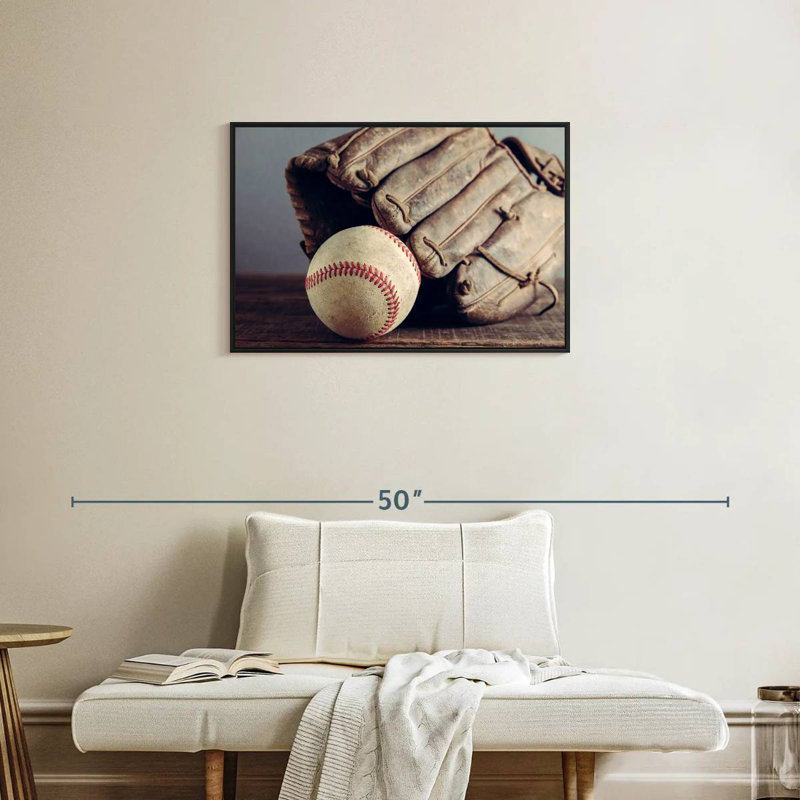 Souvenirs de baseball, Cadre flottant noir, 31 po x 21 po
