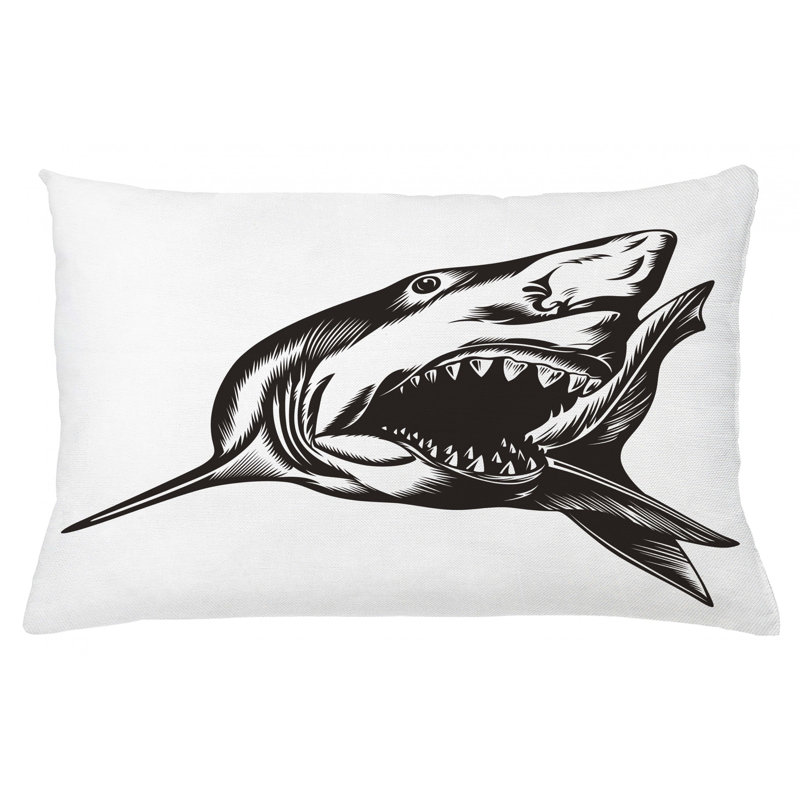 Shark Indoor/Outdoor Lumbar Pillow Cover, 16" x 26"