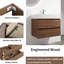 30" Wall Mounted Bathroom Vanity With Resin Sink. Modern Style, 2 Soft Close Drawers. Plywood For Long-Term Use Sink And , Modern. Construction Durability-121360706-121360702