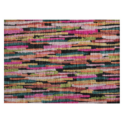 Machine Washable Indoor/Outdoor Chayil ACN1079 Pink Rug