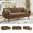 Cattaleya 78" Mid Century Modern Linen Upholstered Square Arms Sofa-1702384476