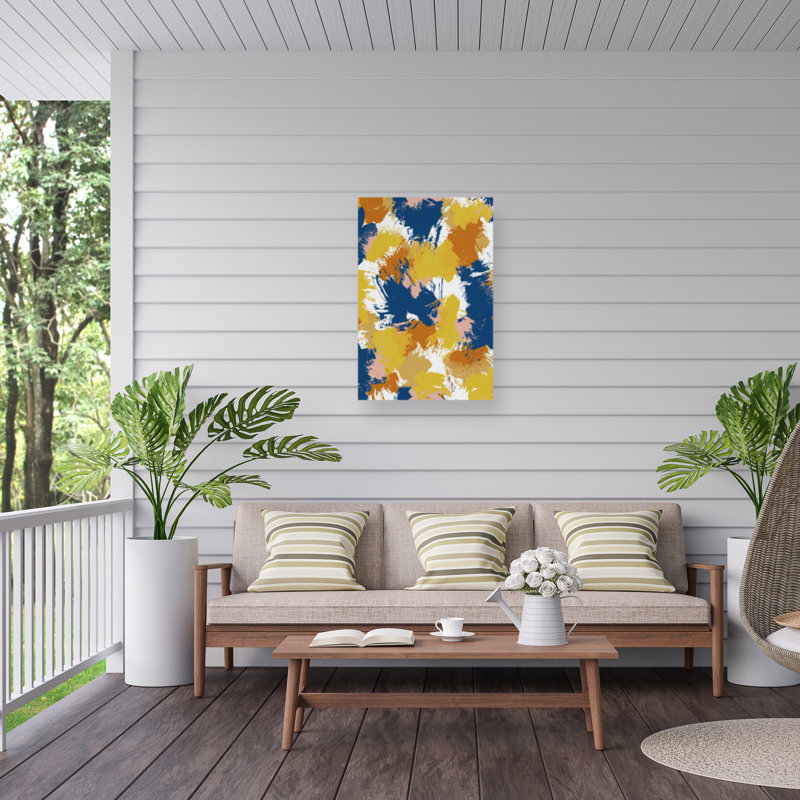 Orara Studio  Colourful Abstract I Outdoor  Canvas, H 12 po x l 19 po