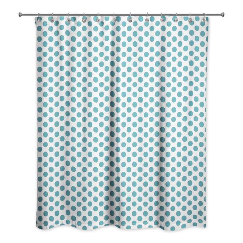 Rideau de douche Sandlin, Bleu / Blanc