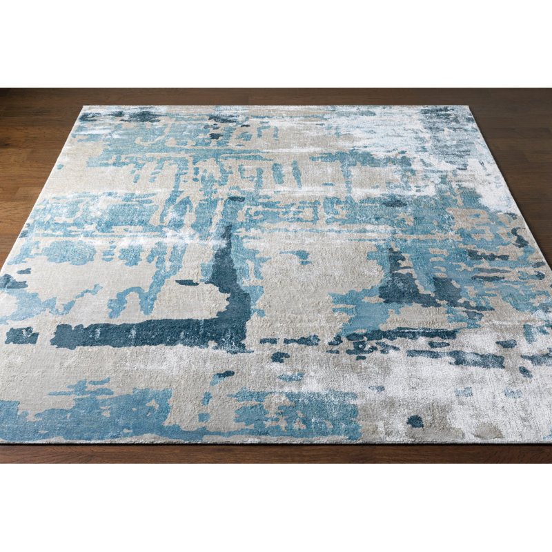 Viscose Abstract Indoor Rug, Rectangle 2' x 3'