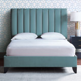 Kyler Velvet Solid Wood Bed