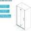Porte de douche en verre trempé l 36 po x H 72 po - Teinture, corrosion