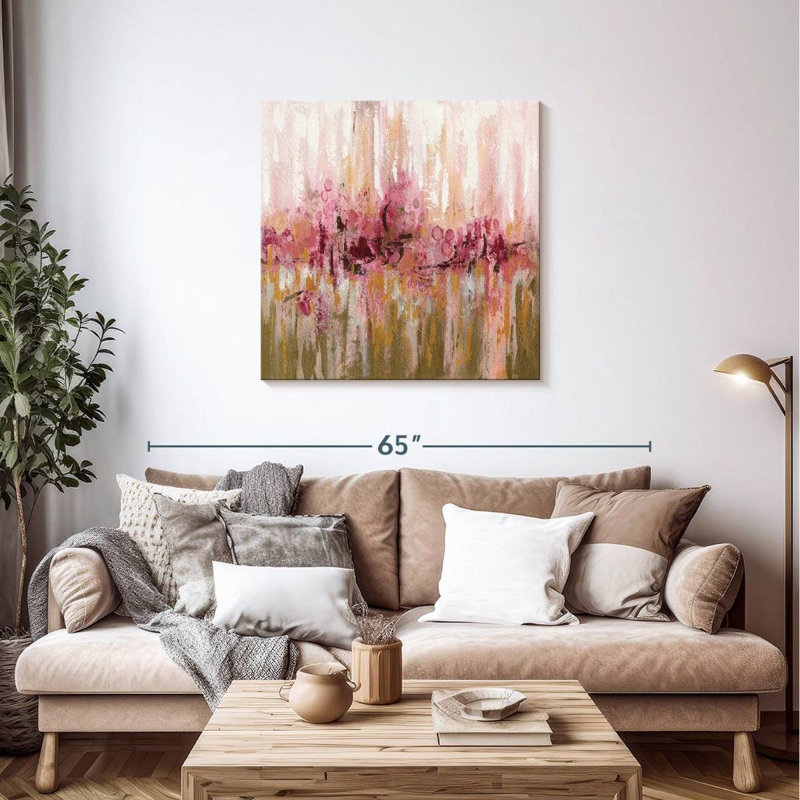 Pink Reflections, 36" H x 36" W