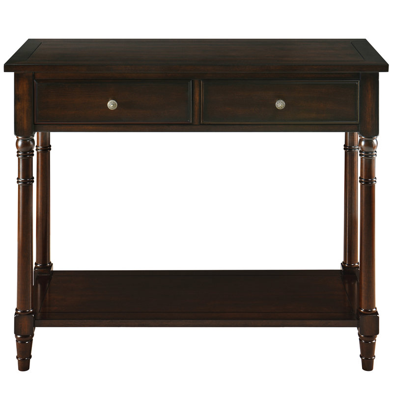 Emaria 35.4" Console Table, Dark Walnut