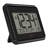 Black Digital Wall Clock with Indoor & Outdoor Temperature