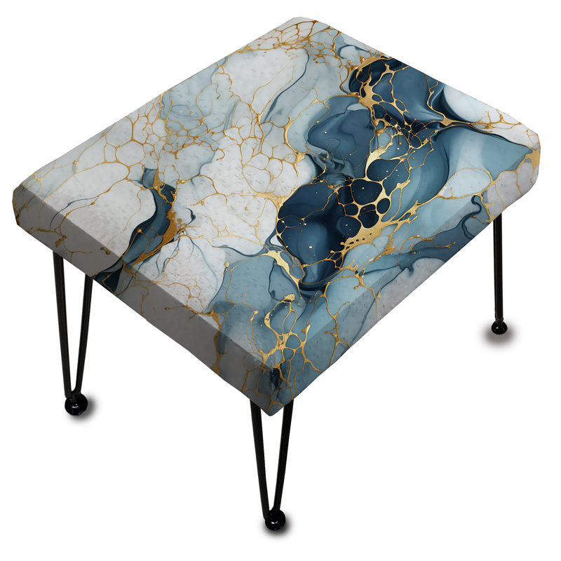 Gold Timeless Marble Classic Delights - Marble Rectangle Ottoman