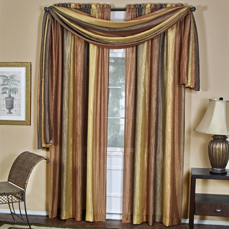 Pellegrino Semi Sheer Curtain Pair, Autumn