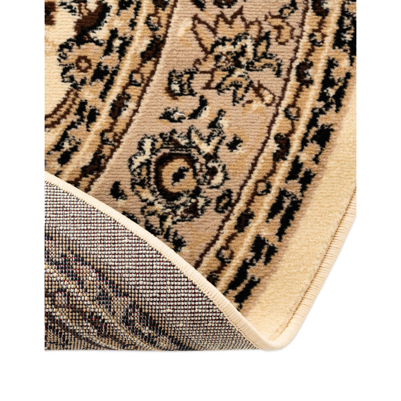 Tapis bourgogne Bhatari, Ivory, Oval 3'1" x 5'3"