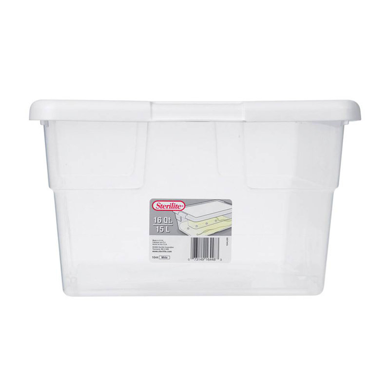 Sterilite 6 Qt Clear Storage Tote & 16 Qt Clear Storage Tote