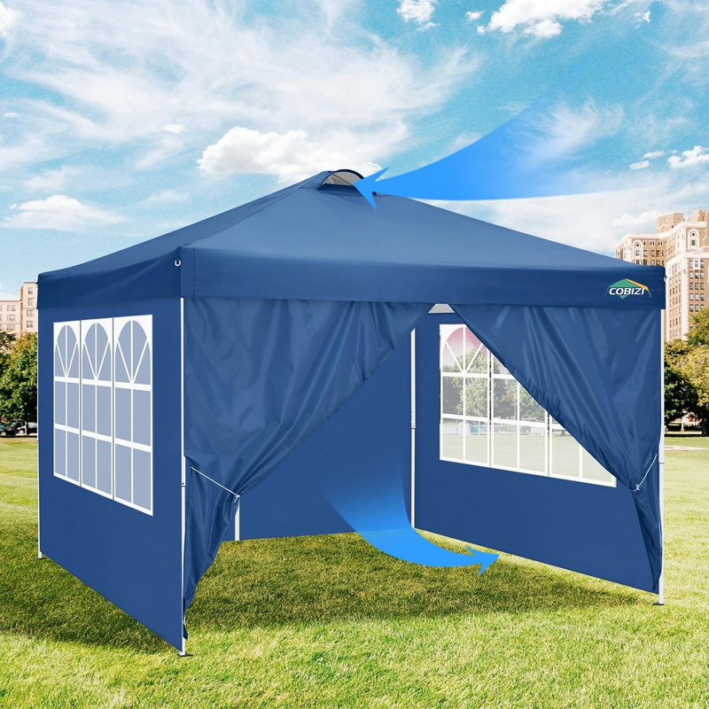 10 Ft. x 10 Ft. Easy up Outdoor Waterproof Pop-Up Canopy Tent , Blue