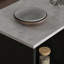 Faux Marble Top Metal Base Dining Table