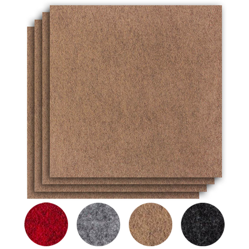 Aubreyelle Felt Singular Tile, Beige, 0.4cm H x 28cm W x 28cm D