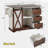 55.5'' Farmhouse Kitchen Island With Drop Leaf, Storage, Power Outlet & Wheels - Ideal For Home, Kitchen & Dining Room?-114193330