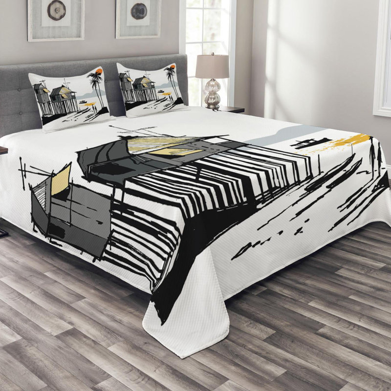 Coastal Coverlet, Queen Coverlet + 2 Shams