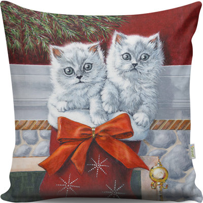Coussin lavable de qualité supérieure, 17,0 x 17,0 pouces, 50% coton / 50% polyester, rembourrage en silicone, fermeture à glissière dissimulée | Doux, confortable et repassable | Parfait pour la décoration intérieure, le salon et la chambre à cou