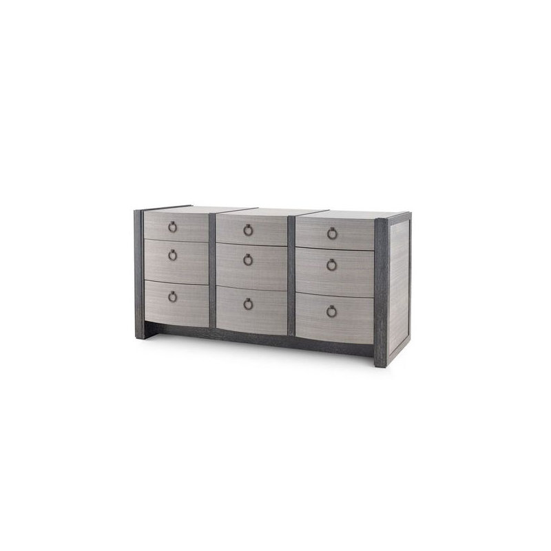 Albert 9 - Drawer Dresser, Ash Gray/Black