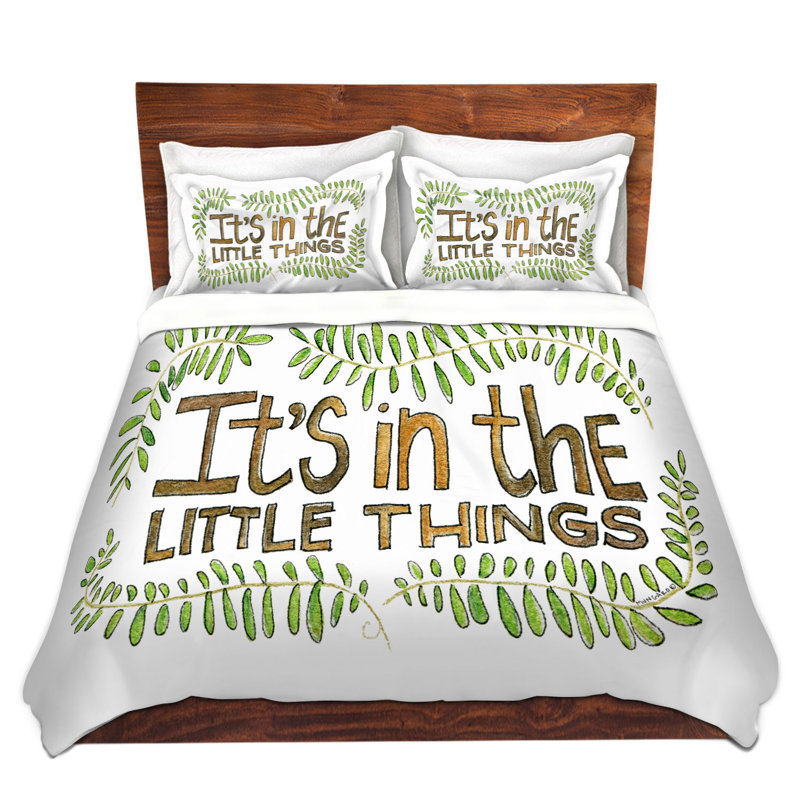 Ensemble de housse de couette little things, 1 housse de couette grand + 2 taies standards