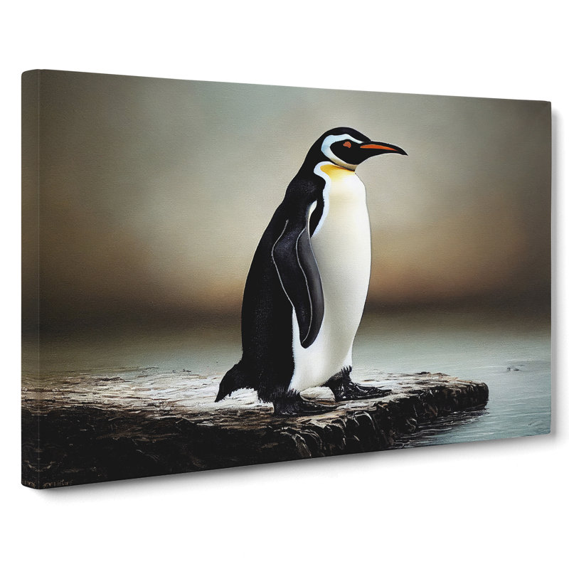 Lone Penguin - Wrapped Canvas, 50cm H x 76cm W x 3cm D