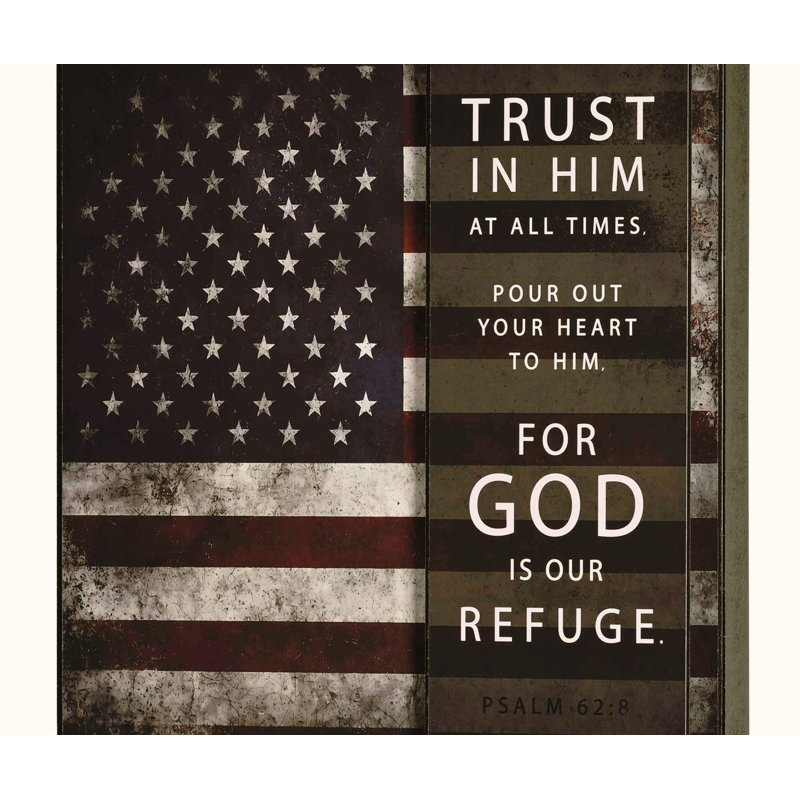 Stacked Wall Plaque Trust In Him 10x10