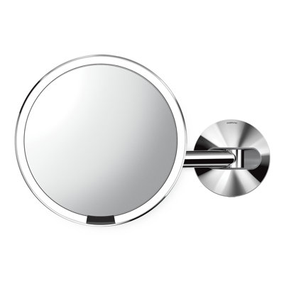 Simplehuman 8-inch Wall Mount Hard-Wired Sensor Mirror, Polished Stainless Steel