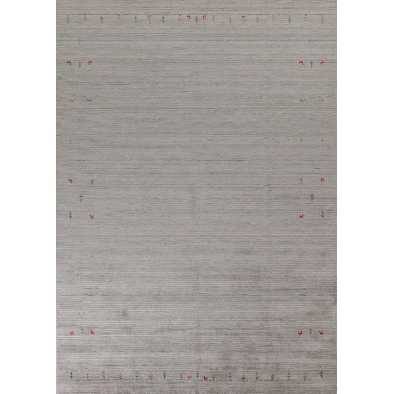 Striped Gabbeh Oriental Area Rug 9x12