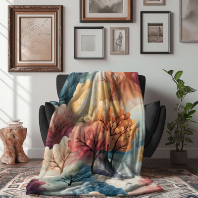 Soft Colour Abstract - 1 Piece Blanket