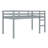 Solid Wood Bed Frame With Ladder, Wood Slat Support-897883420