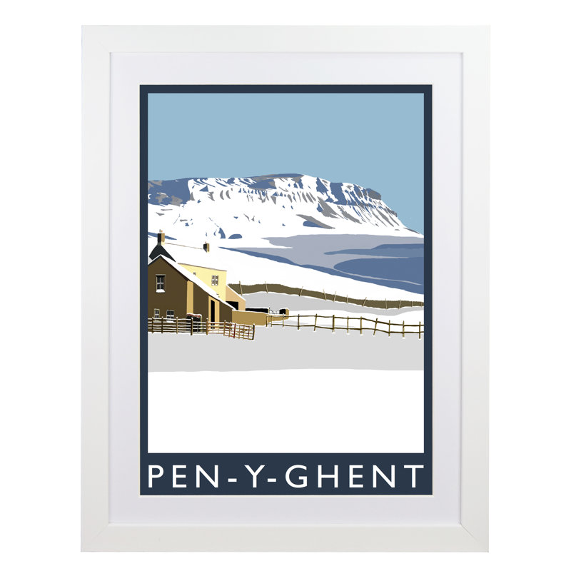 Pen-Y-Ghent by Richard O'Neil - Print, White Wood Frame, 43.5 cm H x 33.5 cm W x 2.2 cm D