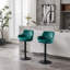 Ensemble de 2 tabourets de bar, tabourets réglables avec dossier et repose-pieds, chaises de bar à hauteur de comptoir pour la cuisine-119683596