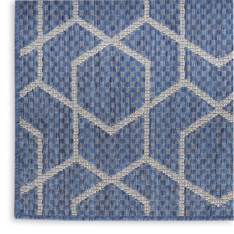 Reidy Modern Indoor/Outdoor Rug, Runner 2'2" x 8', Denim