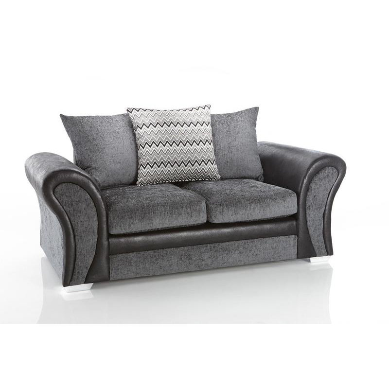 Henley Chenille Sofa, Black/Grey