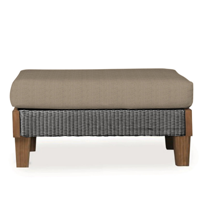 Catalina Outdoor Ottoman, Demo Oatmeal, Antique White